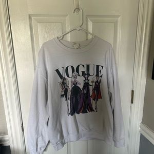 Large White Disney Villains Vogue Sweatshirt.